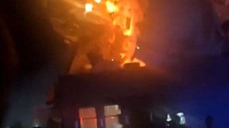 Explosion tears roof off Domino’s Pizza after car crashes into restaurant