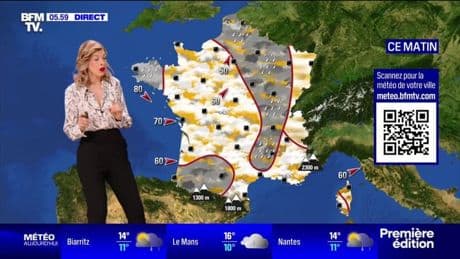 Une grande partie du territoire sera sous la pluie ce mardi 15 avril