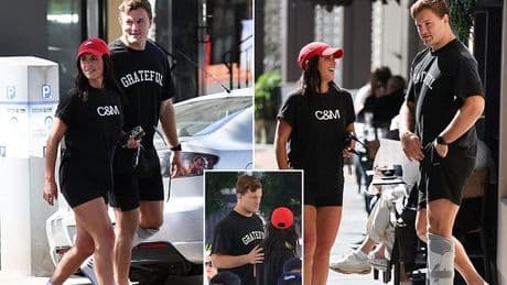Danika Mason can't hide her happiness as she reunites with her footy star boyfriend - but it's not all good news for the star couple