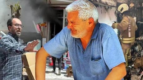 Avcılar'da iş yerinde yangın! Gözyaşları içinde izledi