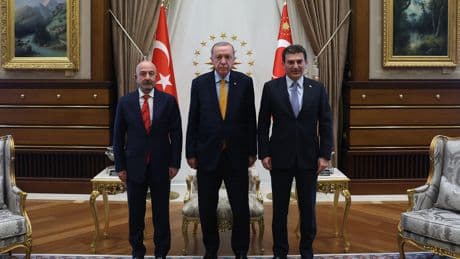 Cumhurbaşkanı Erdoğan Zekai Aksakallı ve Murat Yalçıntaş'ı kabul etti