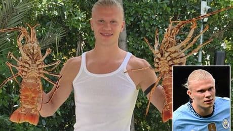 Erling Haaland puts a brave face on Man City's horror season as he enjoys his downtime before jetting out for the Club World Cup in brutal summer