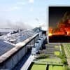 KIJK. Dronebeelden tonen ravage na enorme brand in diepvriesgroentenbedrijf in Staden, bewoners mogen na hele dag weer naar huis