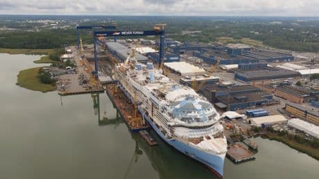 Royal Caribbean floats out its next mega cruise ship Legend of Seas