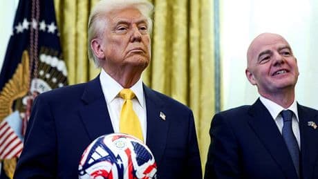 Donald Trump touches down at MetLife Stadium for Club World Cup final... exactly a year on from Butler assassination attempt