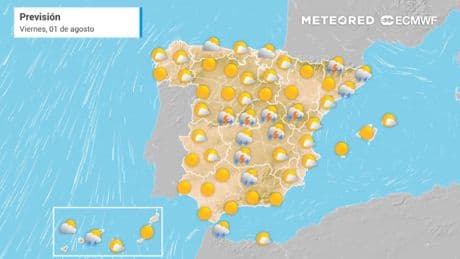 Agosto arranca con una veintena de provincias en alerta por tormentas antes de la segunda ola de calor