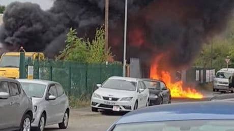 Wrexham fire: Major blaze rips through industrial estate as Brits issued warning