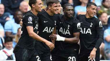 Man City v Tottenham live: Spurs take shock two-goal lead after huge James Trafford error