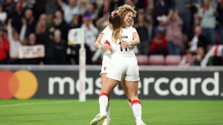 England 69-7 United States: Red Roses record statement 11-try win in Women's Rugby World Cup opener
