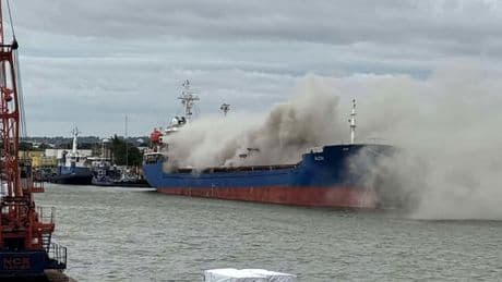 Fire rages on cargo ship with smoke and ‘burning plastic’ smell engulfing Hull