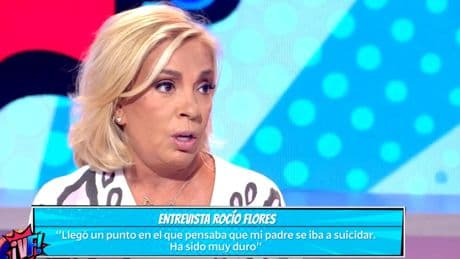 Carmen Borrego reacciona a la entrevista de Rocío Flores en '¡De viernes!': "No me lo creo"