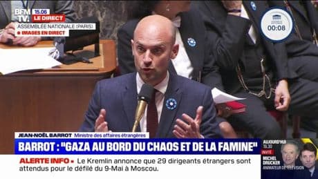 "Conquête de Gaza": "La France entend œuvrer à une solution politique, une solution à deux États", déclare Jean-Noël Barrot