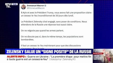 Guerre en Ukraine: "On ne négocie pas quand les armes parlent", déclare Emmanuel Macron