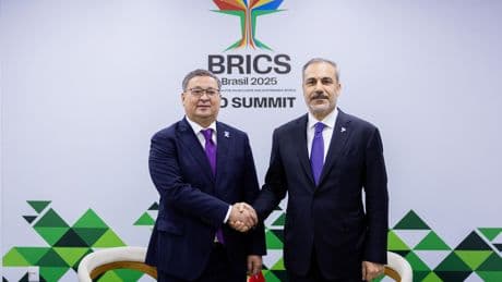 Bakan Fidan'dan Brezilya'da diplomasi! Kazak mevkidaşı Nurtleu ile görüştü