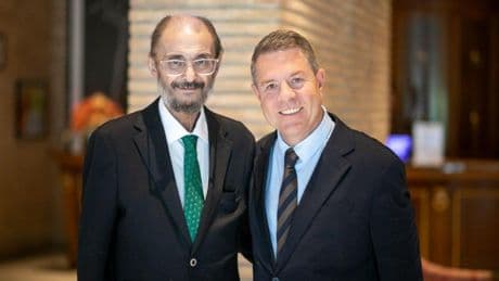 Page se despide con "profundo dolor" de su "gran amigo" Javier Lambán y asegura que "su legado permanecerá vivo"