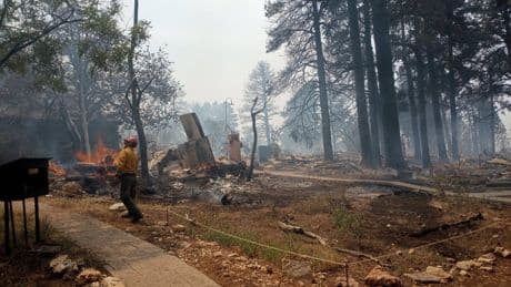 Tourists mourn historic Grand Canyon lodge burned to the ground by wildfire