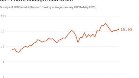 An increasing share of American adults are going hungry