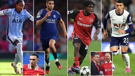 Liverpool's top Trent Alexander-Arnold replacements according to stat boffins: Bayer Leverkusen speedster and trio of youngsters challenge Conor Bradley