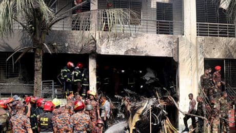 Bangladesh Air Force Plane Crashes Into School, Killing at Least 19