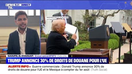 Donald Trump annonce 30% de droits de douane pour l'UE
