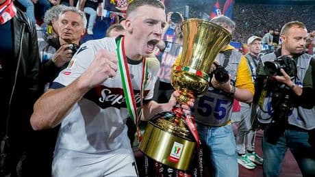 Joy for Lewis Ferguson as Scotland midfielder skippers Bologna to their first silverware in 51 years with Coppa Italia triumph over AC Milan