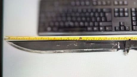 Scots knifeman caught with huge machete by police dog getting trained nearby