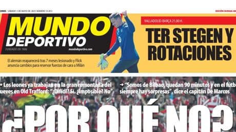 Portada de hoy de la Edición Bizkaia-Araba de Mundo Deportivo
