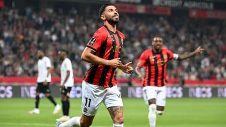 Ligue 1 : laborieux, Nice s’en sort contre Reims et grimpe sur le podium