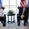 “Ik ben niet in een goede bui”: Von der Leyen zit samen met Trump, die kans op handelsdeal op “fiftyfifty” schat