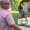 'What's it got to do with you?': Moment furious Bristol van dweller clashed with locals as he interrupted BBC report to accuse them of a 'hate crime' after they demanded he move