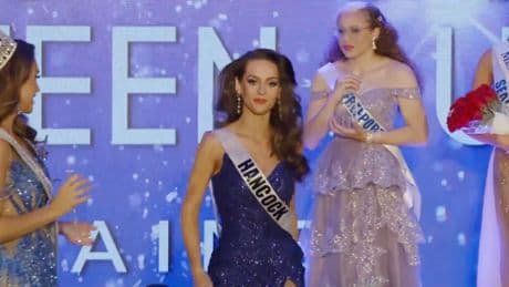 Jordon Hudson sports sour look on her face after failing to win Miss Maine USA pageant in front of beau Bill Belichick