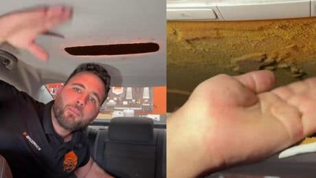 Un mecánico te explica por qué el techo interior de tu coche se descuelga y cómo puedes arreglarlo: “No vale poner pegamento porque, al no tener espuma, calará y quedará más feo”