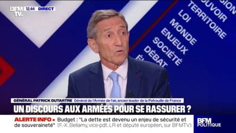 Patrick Dutartre (général de l'armée de l'air) estime qu'Emmanuel Macron doit "fixer les priorités" dans son discours aux armées