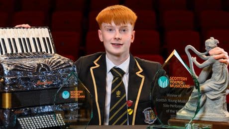 Accordionist becomes 2025 Scottish Young Musician Solo Performer of the Year