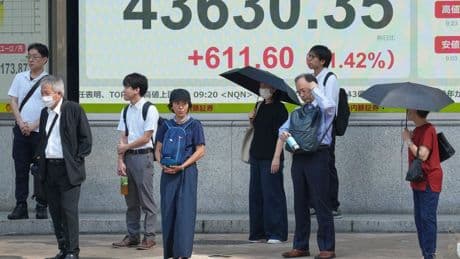 Asian shares rise after Japan's prime minister resigns