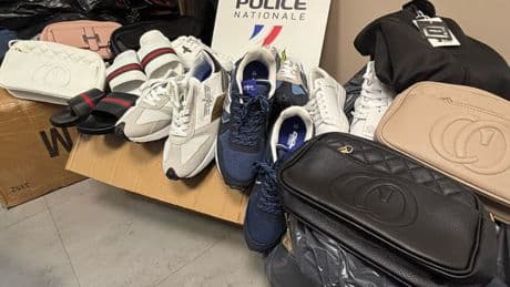 Claquettes, baskets... Plus de 270 produits de contrefaçon saisis dans un commerce à Toulon