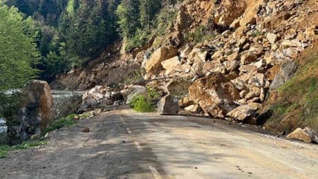 Giresun'da heyelan