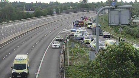 M4 closed with multiple air ambulances landing after serious crash