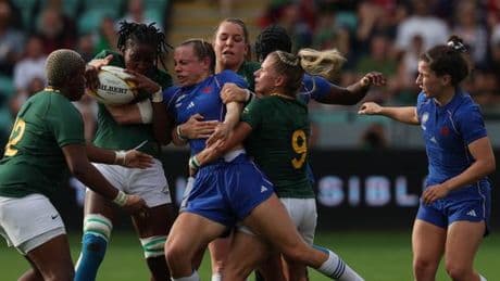 EN DIRECT | France - Afrique du Sud : les Bleues, en supériorité numérique, déroulent, suivez le match de la Coupe du monde féminine de rugby