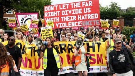 Anti-racism activists clash with asylum hotel protests as tensions rage on