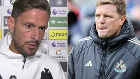 Eddie Howe's assistant delivers health update on Newcastle manager as he misses Man Utd game