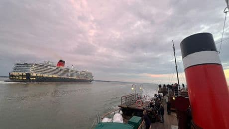 'Rare spectacle': Waverley to escort Cunard's newest ship down Firth of Clyde