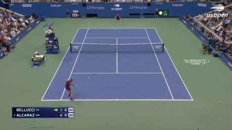Paliza de Carlos Alcaraz en el US Open y lección magistral de dejadas