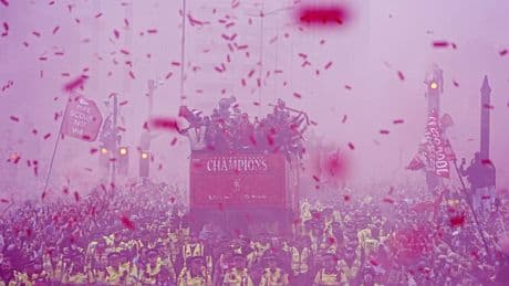 Liverpool celebrate Premier League success with fans in city centre parade