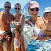 Bikini-clad Vogue Williams cosies up to ripped husband Spencer Matthews on a lavish boat during their sun-soaked family holiday in Spain