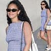 Vick Hope continues to spark pregnancy rumours as she steps out in a stomach-hugging dress after fans congratulated her on 'baby news'