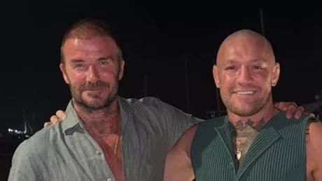 Conor McGregor's dreams come true as he meets 'hero' David Beckham on yacht trip