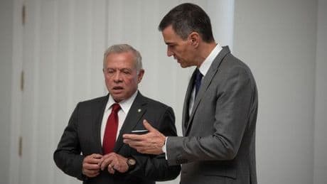 Sánchez se coordina con el rey de Jordania para impulsar en la ONU una solución a la guerra en Gaza