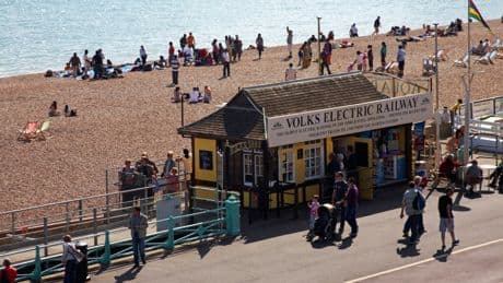 World’s oldest electric railway that runs trains across one of the UK’s most popular beaches