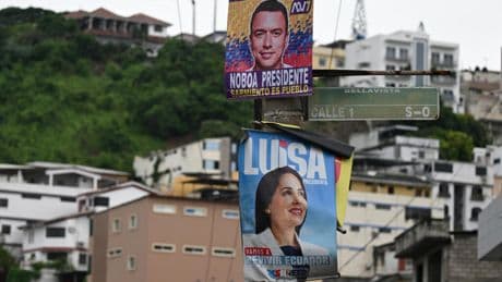 Ecuador's Noboa holds early lead in presidential runoff results